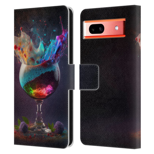 Spacescapes Cocktails Universal Magic Leather Book Wallet Case Cover For Google Pixel 7a