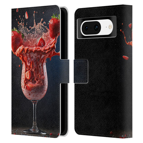 Spacescapes Cocktails Strawberry Infusion Daiquiri Leather Book Wallet Case Cover For Google Pixel 8
