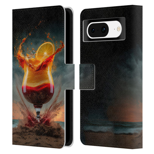 Spacescapes Cocktails Summer On The Beach Leather Book Wallet Case Cover For Google Pixel 8