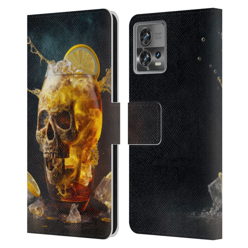 Spacescapes Cocktails Long Island Ice Tea Leather Book Wallet Case Cover For Motorola Moto Edge 30 Fusion
