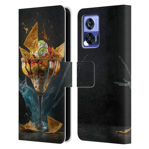 Spacescapes Cocktails Nacho Martini Leather Book Wallet Case Cover For Motorola Edge 30 Neo 5G
