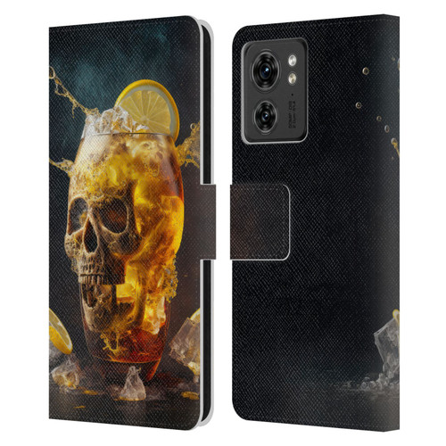 Spacescapes Cocktails Long Island Ice Tea Leather Book Wallet Case Cover For Motorola Moto Edge 40