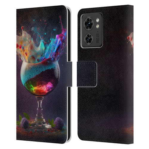 Spacescapes Cocktails Universal Magic Leather Book Wallet Case Cover For Motorola Moto Edge 40