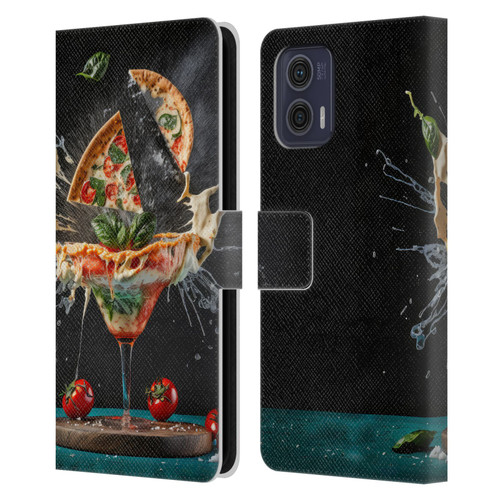 Spacescapes Cocktails Margarita Martini Blast Leather Book Wallet Case Cover For Motorola Moto G73 5G
