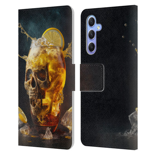 Spacescapes Cocktails Long Island Ice Tea Leather Book Wallet Case Cover For Samsung Galaxy A34 5G