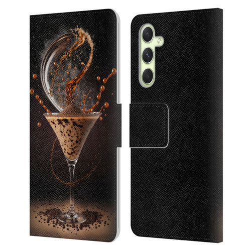 Spacescapes Cocktails Contemporary, Espresso Martini Leather Book Wallet Case Cover For Samsung Galaxy A54 5G