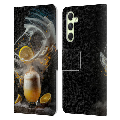 Spacescapes Cocktails Explosive Elixir, Whisky Sour Leather Book Wallet Case Cover For Samsung Galaxy A54 5G