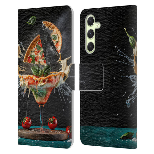 Spacescapes Cocktails Margarita Martini Blast Leather Book Wallet Case Cover For Samsung Galaxy A54 5G