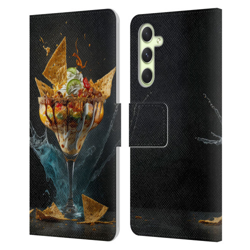 Spacescapes Cocktails Nacho Martini Leather Book Wallet Case Cover For Samsung Galaxy A54 5G