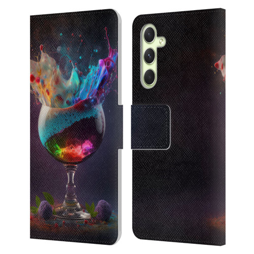 Spacescapes Cocktails Universal Magic Leather Book Wallet Case Cover For Samsung Galaxy A54 5G