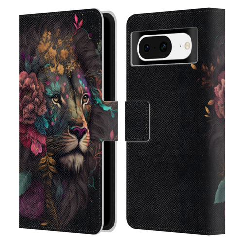 Spacescapes Floral Lions Ethereal Petals Leather Book Wallet Case Cover For Google Pixel 8