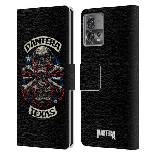 Pantera Art Double Cross Leather Book Wallet Case Cover For Motorola Moto Edge 30 Fusion