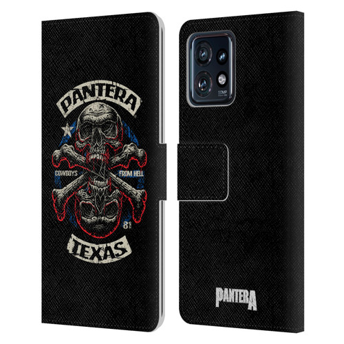 Pantera Art Double Cross Leather Book Wallet Case Cover For Motorola Moto Edge 40 Pro