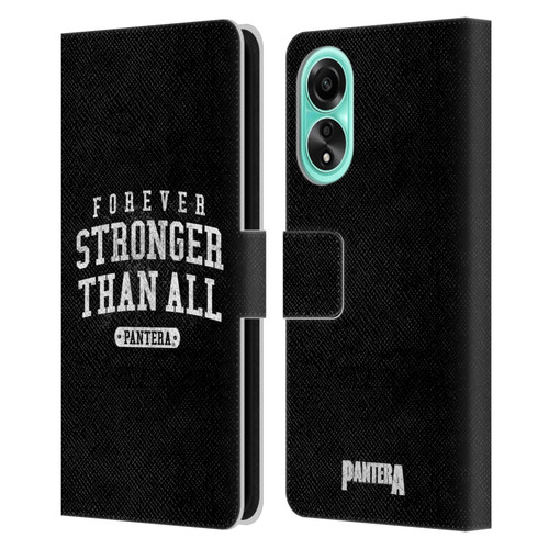 Pantera Art Stronger Than All Leather Book Wallet Case Cover For OPPO A78 4G