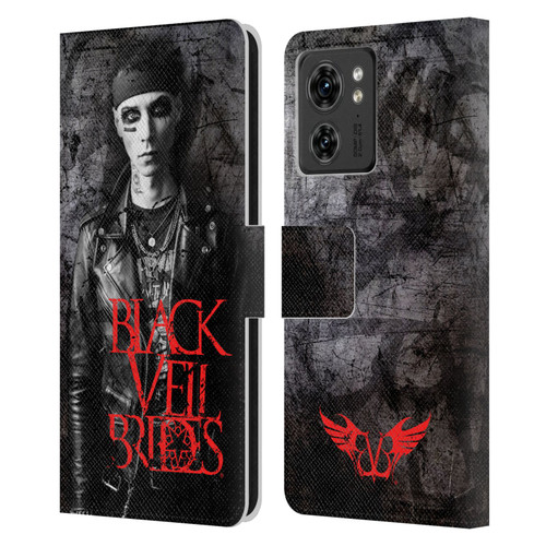 Black Veil Brides Band Members Andy Leather Book Wallet Case Cover For Motorola Moto Edge 40