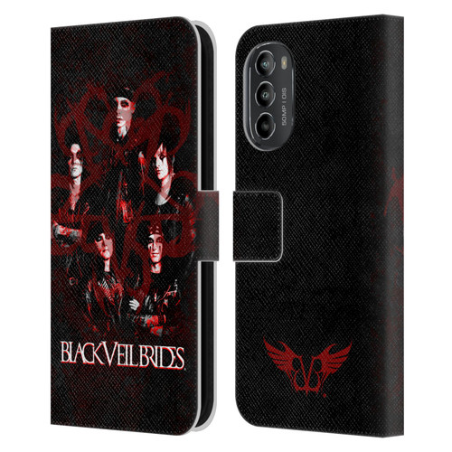 Black Veil Brides Band Members Group Leather Book Wallet Case Cover For Motorola Moto G82 5G