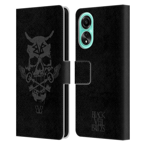 Black Veil Brides Band Art Skull Keys Leather Book Wallet Case Cover For OPPO A78 4G