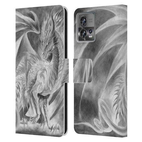 Ruth Thompson Dragons Silver Ice Leather Book Wallet Case Cover For Motorola Moto Edge 30 Fusion