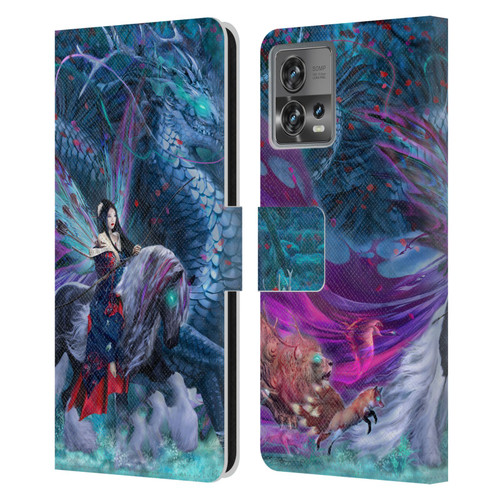 Ruth Thompson Dragons Ride of the Yokai Leather Book Wallet Case Cover For Motorola Moto Edge 30 Fusion