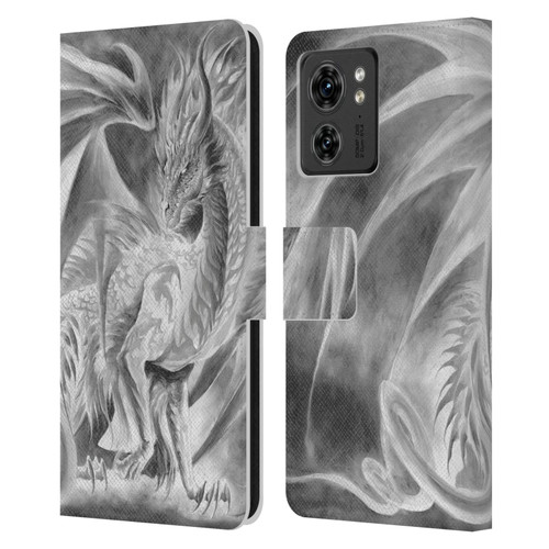 Ruth Thompson Dragons Silver Ice Leather Book Wallet Case Cover For Motorola Moto Edge 40