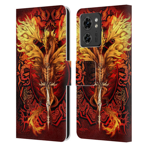 Ruth Thompson Dragons Flameblade Leather Book Wallet Case Cover For Motorola Moto Edge 40