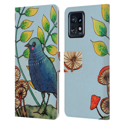 Sylvie Demers Birds 3 Teary Blue Leather Book Wallet Case Cover For Motorola Moto Edge 40 Pro