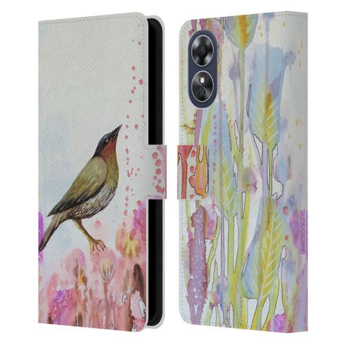 Sylvie Demers Birds 3 Dreamy Leather Book Wallet Case Cover For OPPO A17