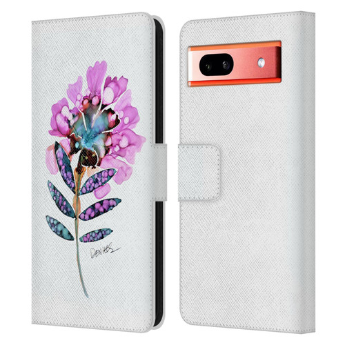 Sylvie Demers Nature Fleur Leather Book Wallet Case Cover For Google Pixel 7a