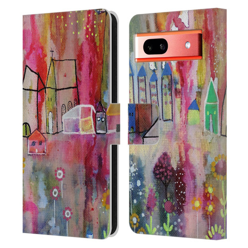 Sylvie Demers Nature House Horizon Leather Book Wallet Case Cover For Google Pixel 7a