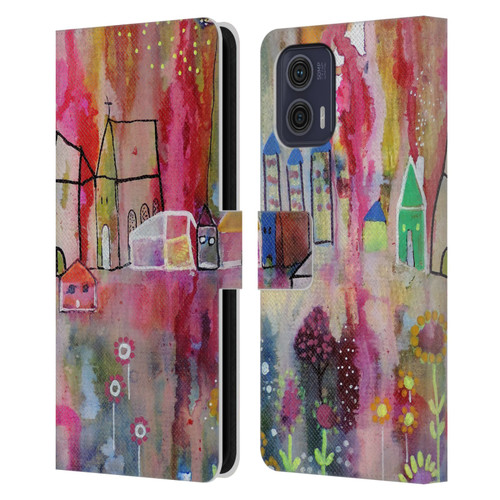 Sylvie Demers Nature House Horizon Leather Book Wallet Case Cover For Motorola Moto G73 5G