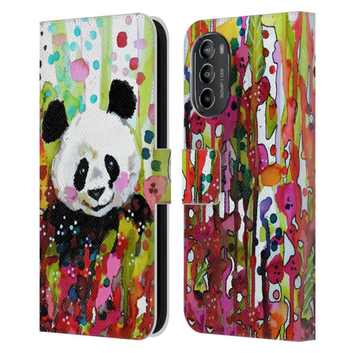 Sylvie Demers Nature Panda Leather Book Wallet Case Cover For Motorola Moto G82 5G