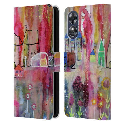 Sylvie Demers Nature House Horizon Leather Book Wallet Case Cover For OPPO A17
