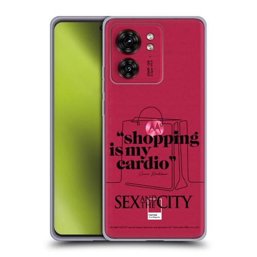 Sex and The City: Television Series Characters Shopping Cardio Carrie Soft Gel Case for Motorola Moto Edge 40