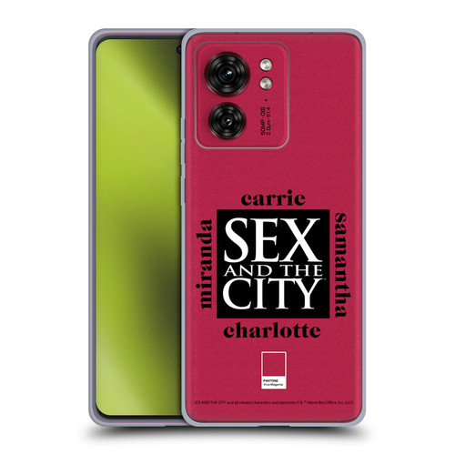Sex and The City: Television Series Graphics Character 1 Soft Gel Case for Motorola Moto Edge 40