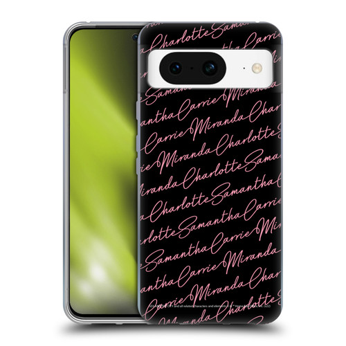 Sex and The City: Television Series Graphics Name Pattern Soft Gel Case for Google Pixel 8