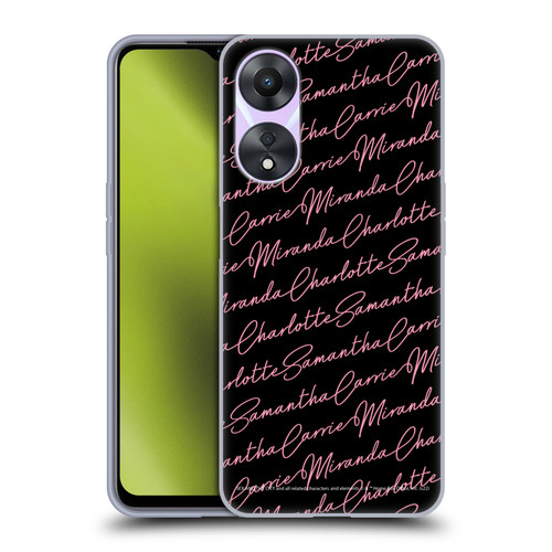 Sex and The City: Television Series Graphics Name Pattern Soft Gel Case for OPPO A78 5G