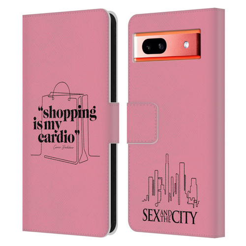 Sex and The City: Television Series Characters Shopping Cardio Carrie Leather Book Wallet Case Cover For Google Pixel 7a