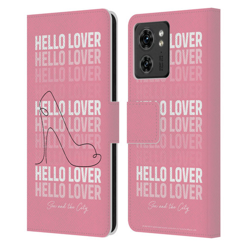 Sex and The City: Television Series Characters Hello Lover Carrie Leather Book Wallet Case Cover For Motorola Moto Edge 40