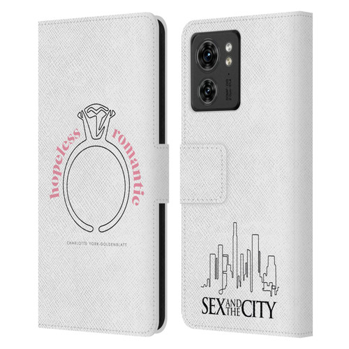 Sex and The City: Television Series Characters Hopeless Romantic Charlotte Leather Book Wallet Case Cover For Motorola Moto Edge 40