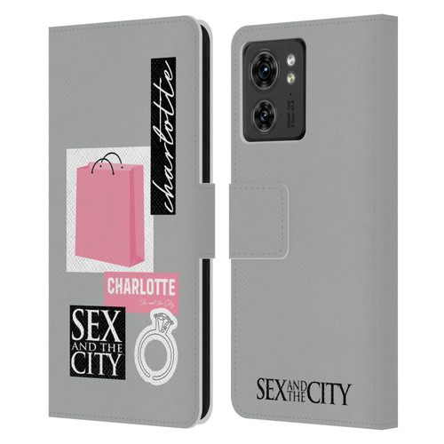 Sex and The City: Television Series Characters Shopping Bag Charlotte Leather Book Wallet Case Cover For Motorola Moto Edge 40
