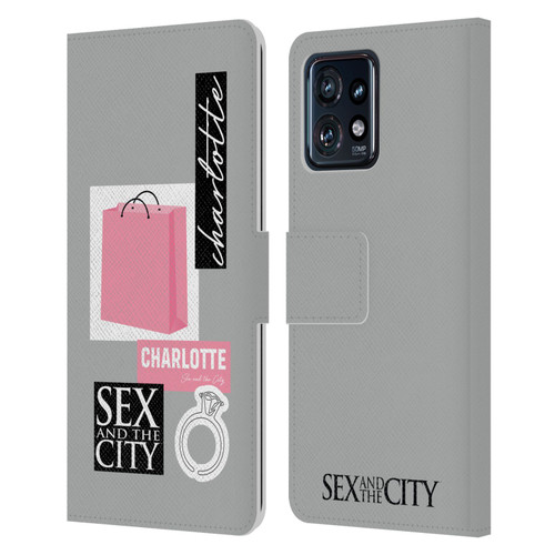 Sex and The City: Television Series Characters Shopping Bag Charlotte Leather Book Wallet Case Cover For Motorola Moto Edge 40 Pro