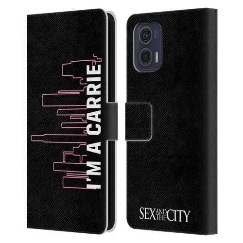 Sex and The City: Television Series Characters Carrie Leather Book Wallet Case Cover For Motorola Moto G73 5G