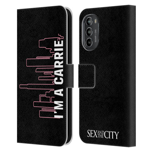 Sex and The City: Television Series Characters Carrie Leather Book Wallet Case Cover For Motorola Moto G82 5G