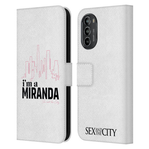 Sex and The City: Television Series Characters I'm A Miranda Leather Book Wallet Case Cover For Motorola Moto G82 5G