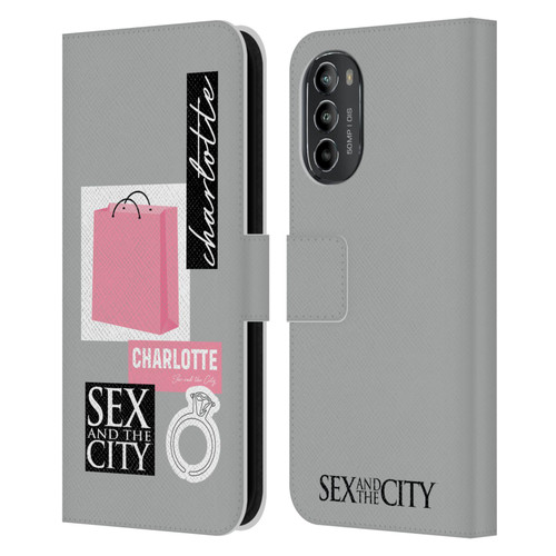 Sex and The City: Television Series Characters Shopping Bag Charlotte Leather Book Wallet Case Cover For Motorola Moto G82 5G