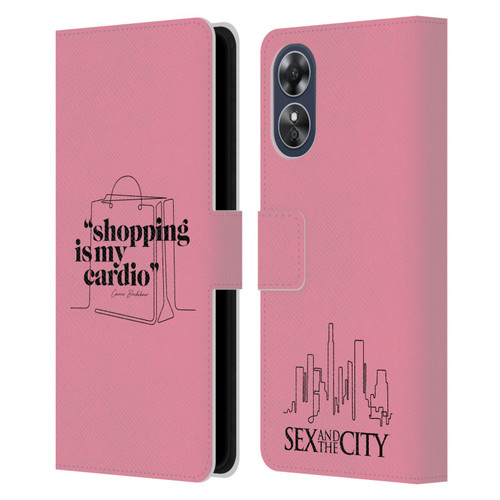 Sex and The City: Television Series Characters Shopping Cardio Carrie Leather Book Wallet Case Cover For OPPO A17