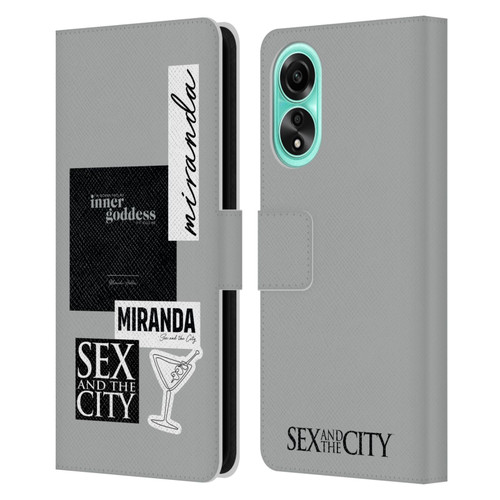 Sex and The City: Television Series Characters Inner Goddess Miranda Leather Book Wallet Case Cover For OPPO A78 4G