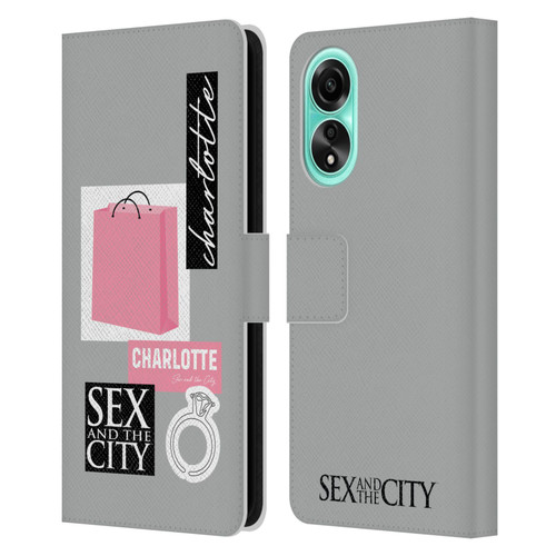 Sex and The City: Television Series Characters Shopping Bag Charlotte Leather Book Wallet Case Cover For OPPO A78 5G