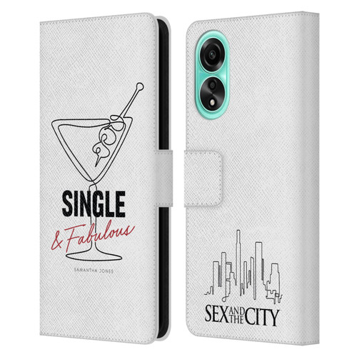 Sex and The City: Television Series Characters Single And Fabulous Samantha Leather Book Wallet Case Cover For OPPO A78 4G