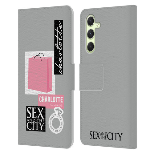 Sex and The City: Television Series Characters Shopping Bag Charlotte Leather Book Wallet Case Cover For Samsung Galaxy A54 5G